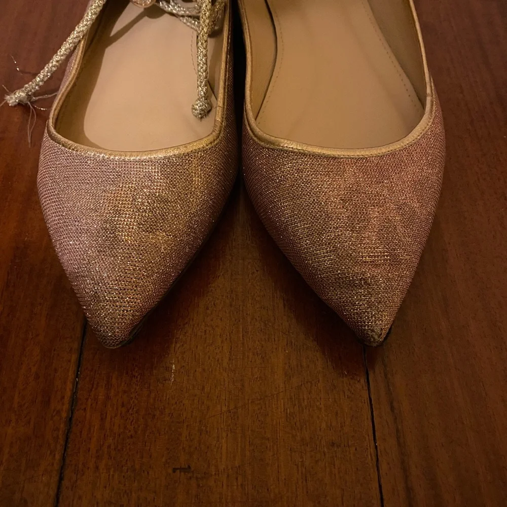 J.crew Shimmer Animal Print Pointed Toe Flat